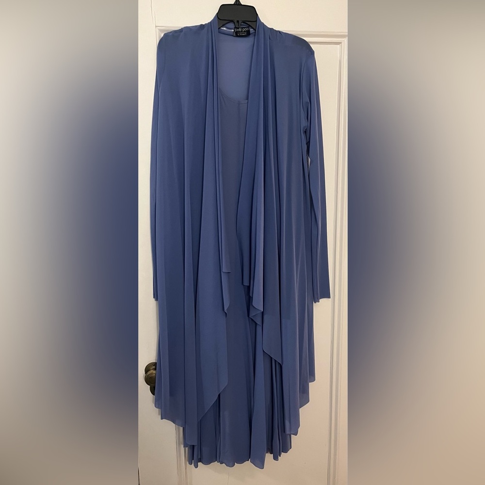 NWT Elegant Long Sleeve Dress in Soft Blue from Petit Pois by Viviana G
